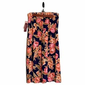 Worthington Vintage Floral Long Skirt Size 18